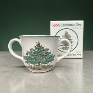 NIB NIB Spode Christmas Tree Double Handle Ceramic Child Mug/Cup